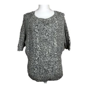 LOFT Cable Knit 100% Cotton Dolman Sleeve Sweater Size M